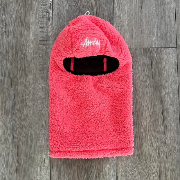 스투시 플리스 바라클라바 핑크