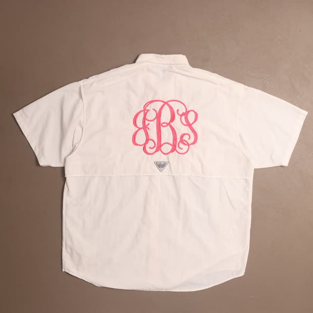 컬럼비아 PFG 화이트 반팔티셔츠A530