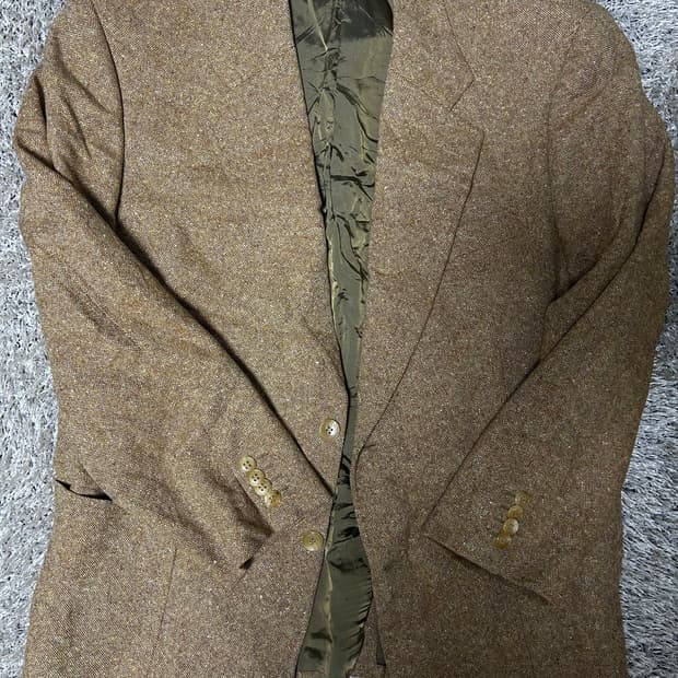 일제 울 체크 블레이저 사이즈 100