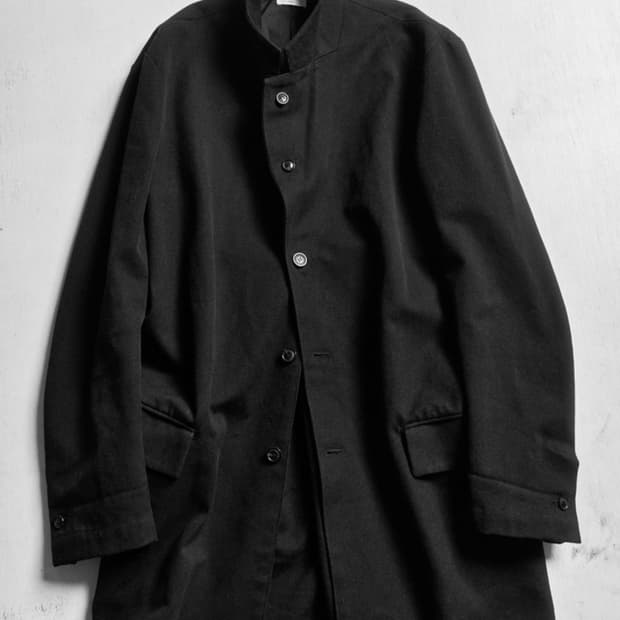 교환) mono prive-textured car coat black
