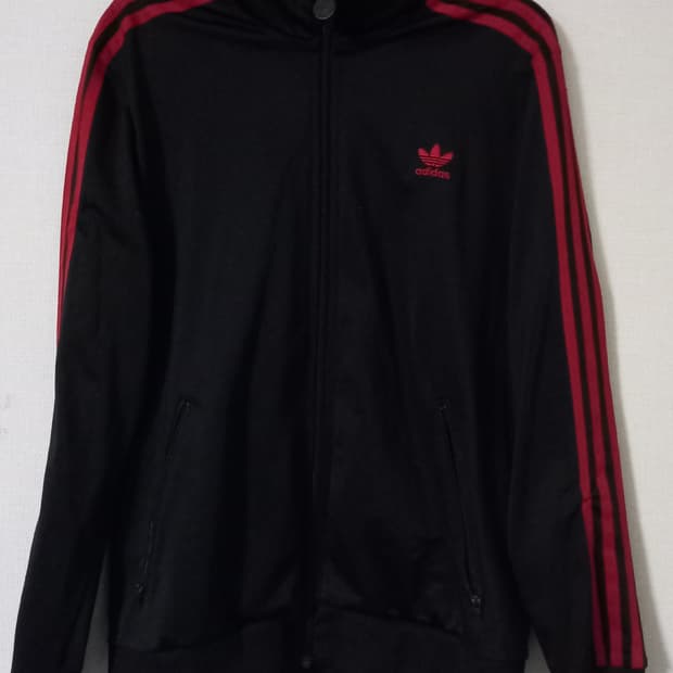 아디다스 검빨 블랙 트랙탑 저지 져지집업 90/S