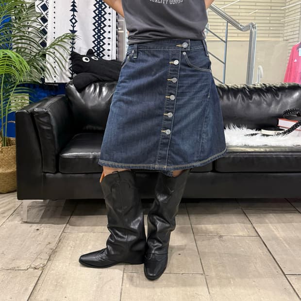 Levi’s A라인 미디 데님 스커트