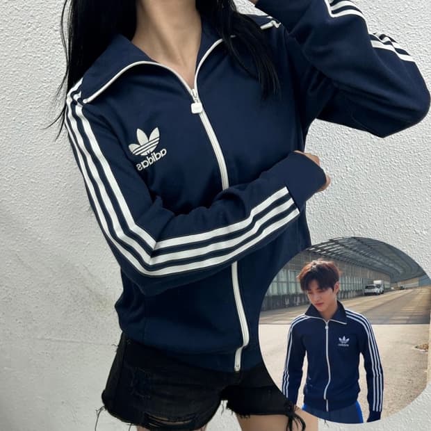 [코르티스착용]아디다스 유로파 네이비 트랙탑 95