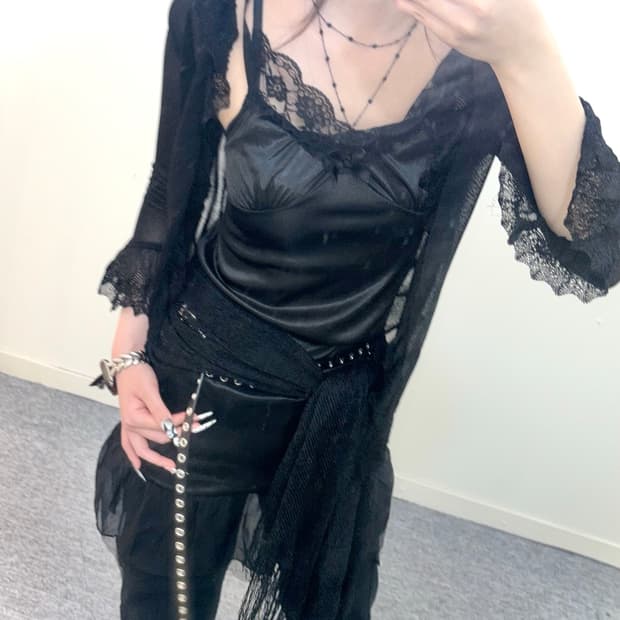 ༻레이스 트림 시스루 가디건༺