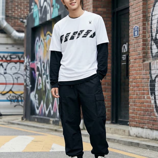 SPYDER 스파이더 기능성 빅로고 그래픽 반팔 티셔츠