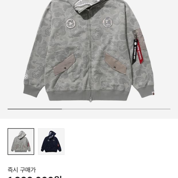 베이프 알파인더스트리 후드집업 