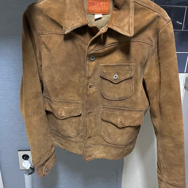 더블알엘 러프아웃 스웨이드 레더자켓 small 