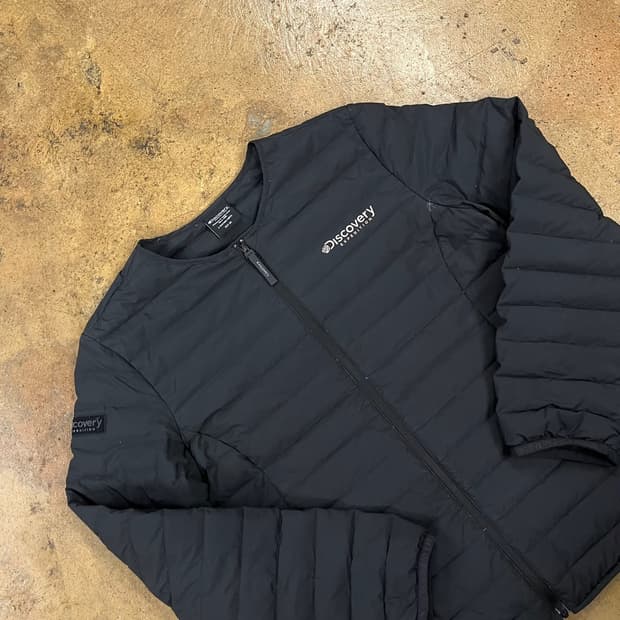 [정품/95] 디스커버리 블랙 경량 패딩 자켓 b12