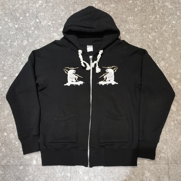 💥아웃스탠딩 ALASKA 집업 후드 블랙 (L)