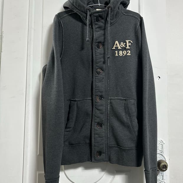 아베크롬비 버튼 후드집업