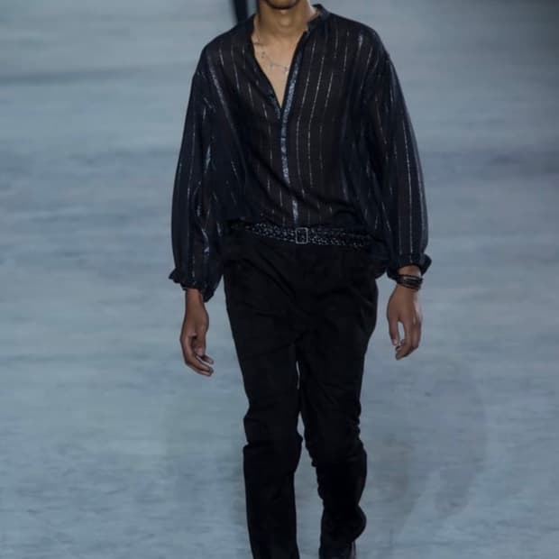 생로랑 18ss 은사셔츠