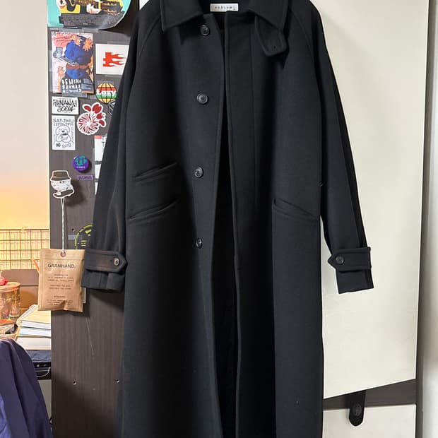 비슬로우 캐시미어 발마칸 코트 블랙 M