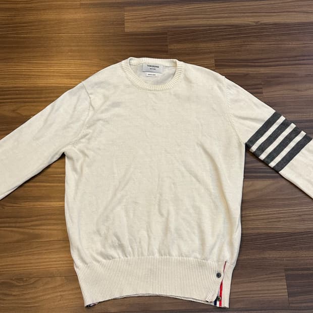 톰브라운 4선 니트 아이보리 3사이즈