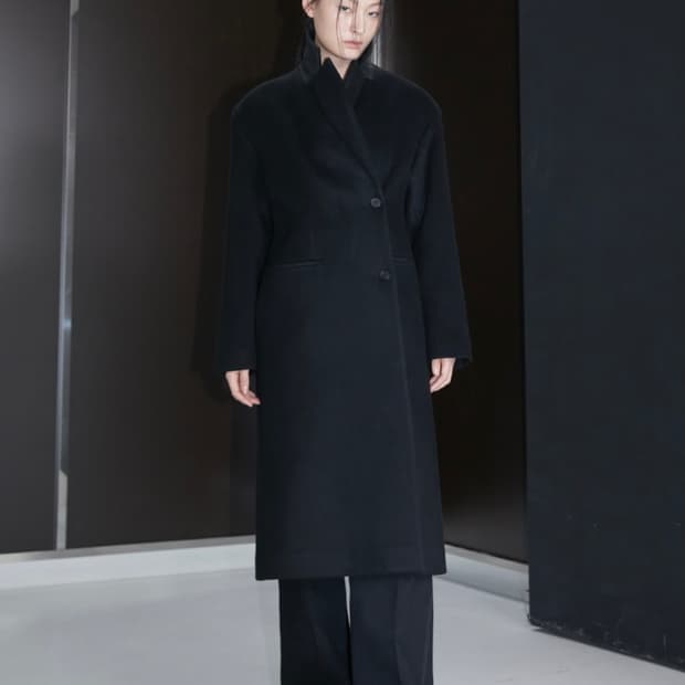 인사일런스우먼 블랙 롱 코트 S