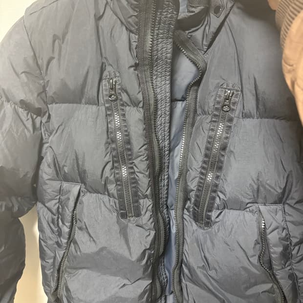 스톤아일랜드 크링클랩스 패딩 S