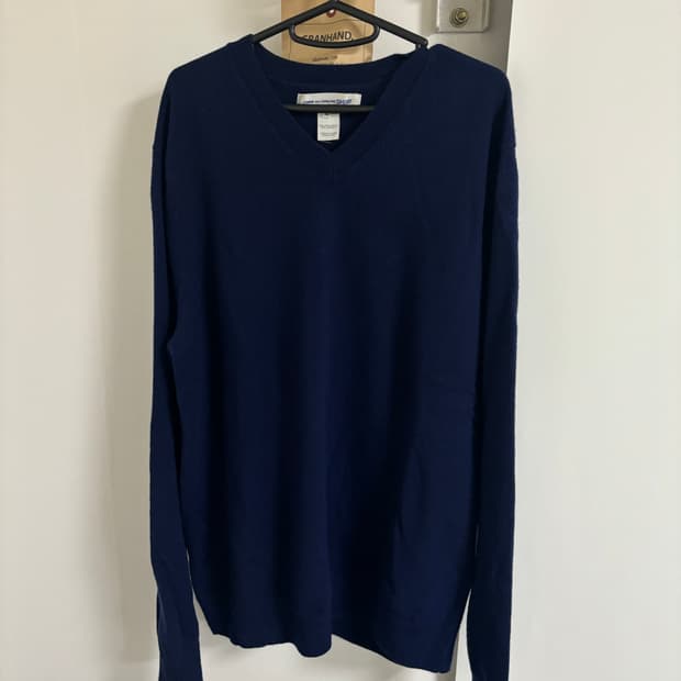 꼼데가르송셔츠 브이넥 풀오버 니트