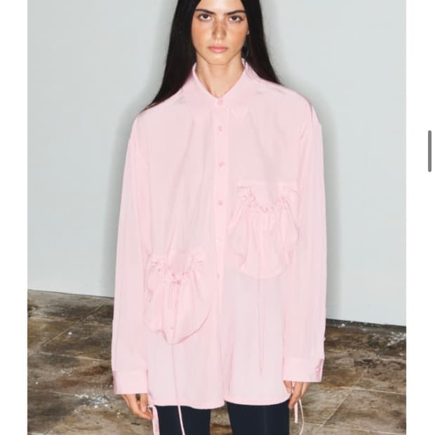 오픈와이와이 드로우 스트링 패치포켓 셔츠