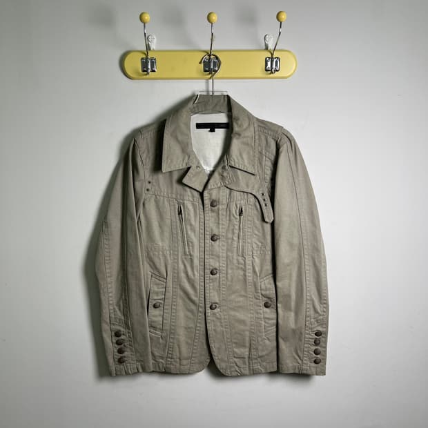 Schlussel 슈리셀 그레이 밀리터리 코튼 자켓 