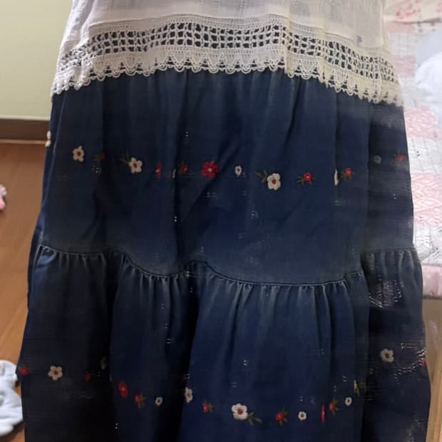 대대장 모리걸 자수 스커트 판매