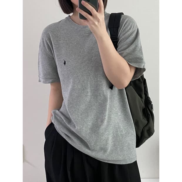 폴로 와플 반팔티