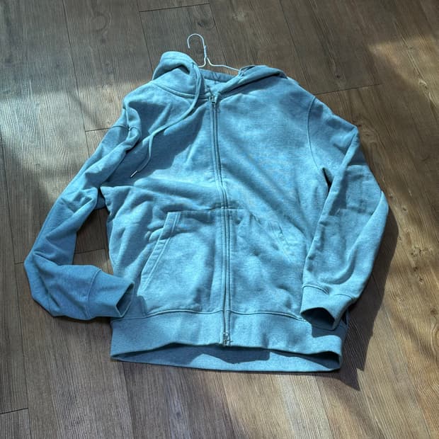 멜란지 마스터 그레이 후드집업 xl사이즈