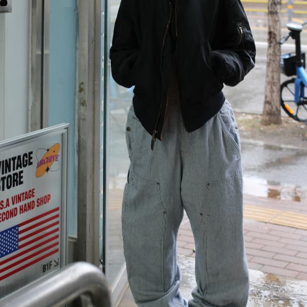 칼하트 더블니 히코리 오버올