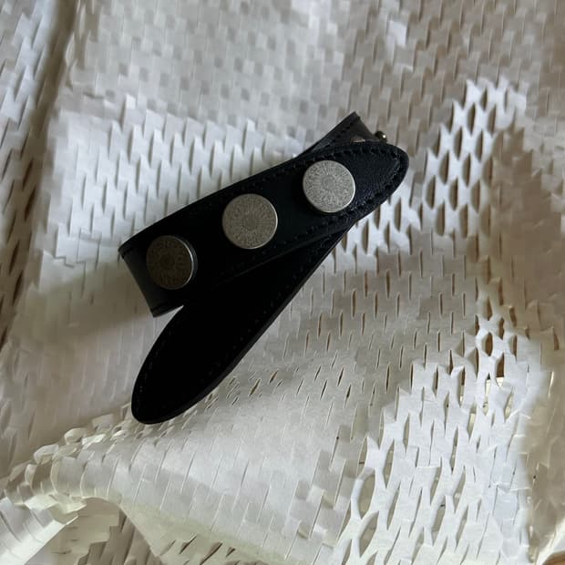 tornortied  3-Button Leather Bracelet