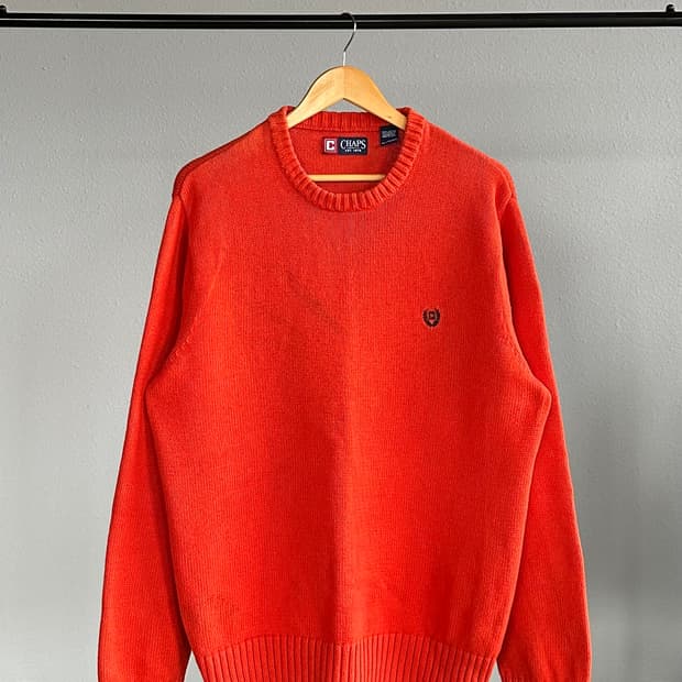 [XL]폴로 랄프로렌 챕스 오렌지 코튼 니트