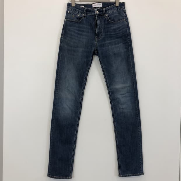 ck 캘빈클라인 레더패치 스트레이트 청바지 30 인치