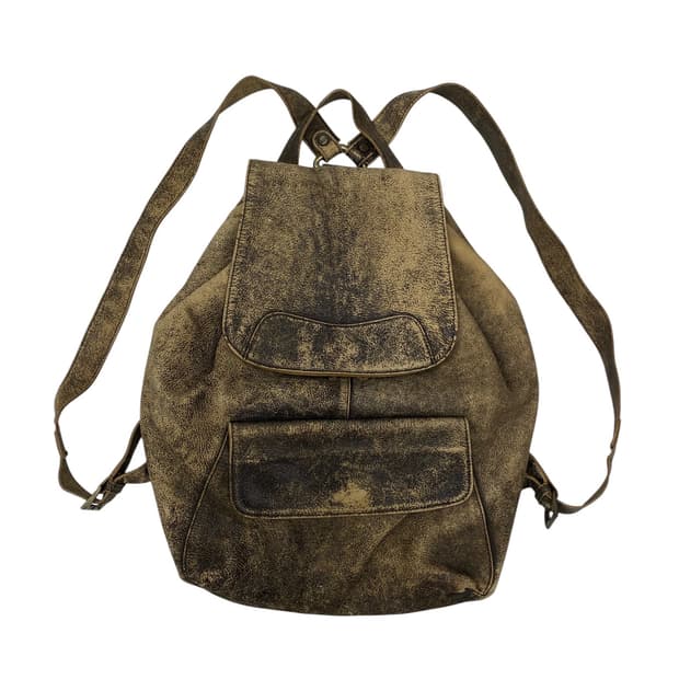 쌈지 y2k 빈티지가죽 백팩