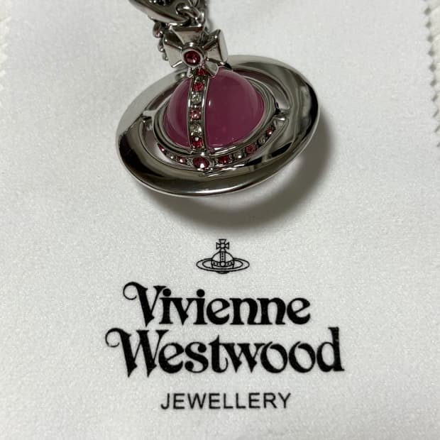 비비안웨스트우드 아카이브 핑크 orb 목걸이