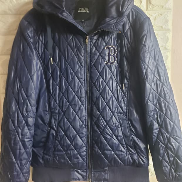 MLB 보스턴 퀼팅 후드 패딩 점퍼(100)