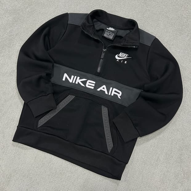 나이키 블랙 집어 맨투맨 