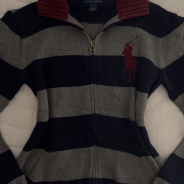 빅포니 니트 집업