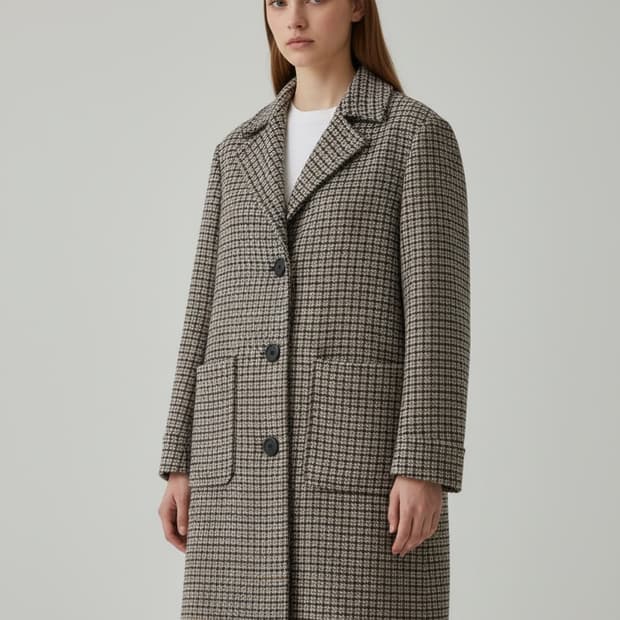 스튜디오톰보이 글랜체크 오버 코트