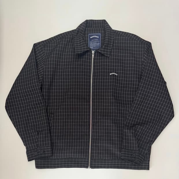 위캔더스 21ss 윈도우 체크 집업 자켓 L