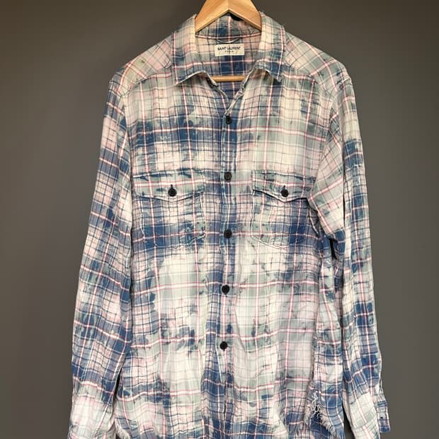 생로랑 16ss 서프사운드 블리치드 디스 셔츠 M