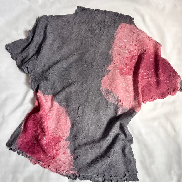 Graypink high-neck top