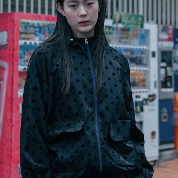 오헤시오 도트 프릴 바람막이