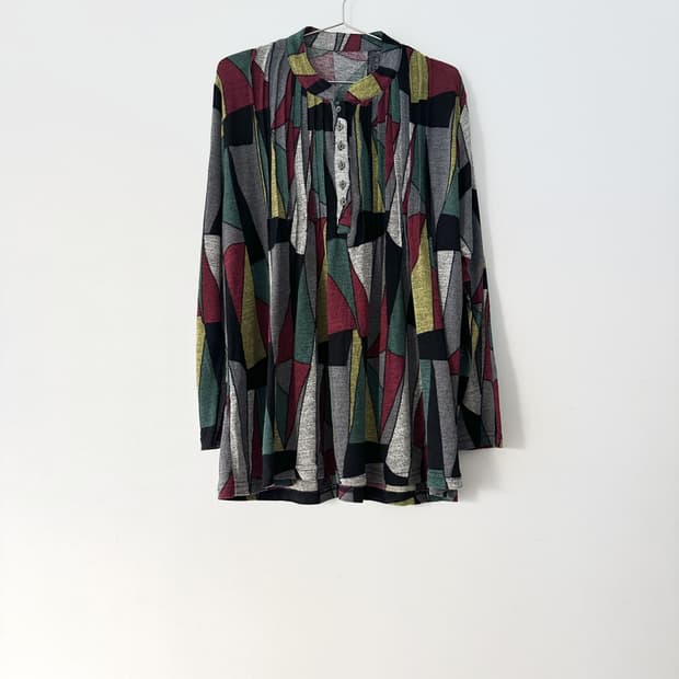 Picaso color knit / red & yellow & black