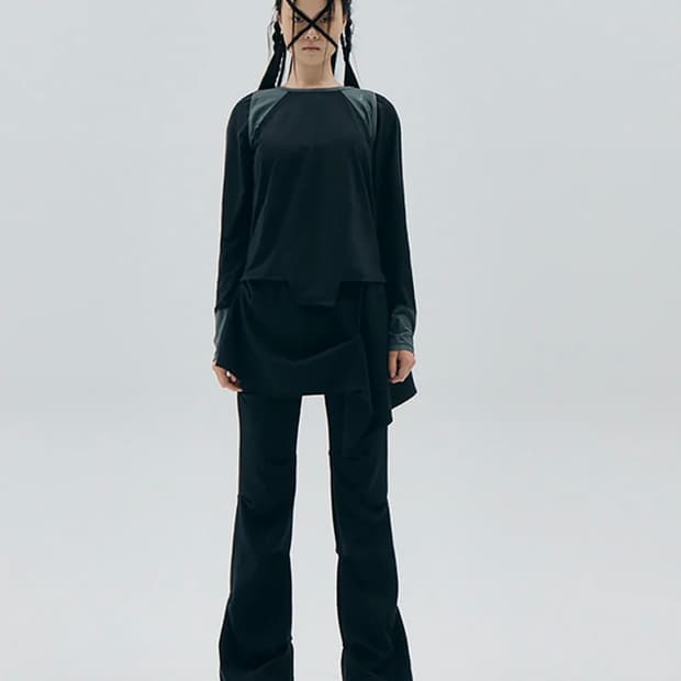 오호스 랩오버 턱팬츠