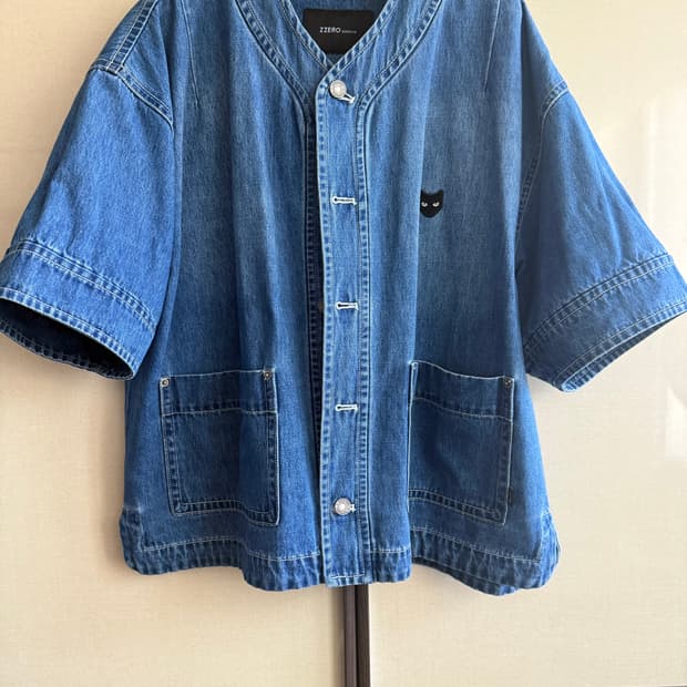 지제로 송지오 반팔 데님 자켓 M