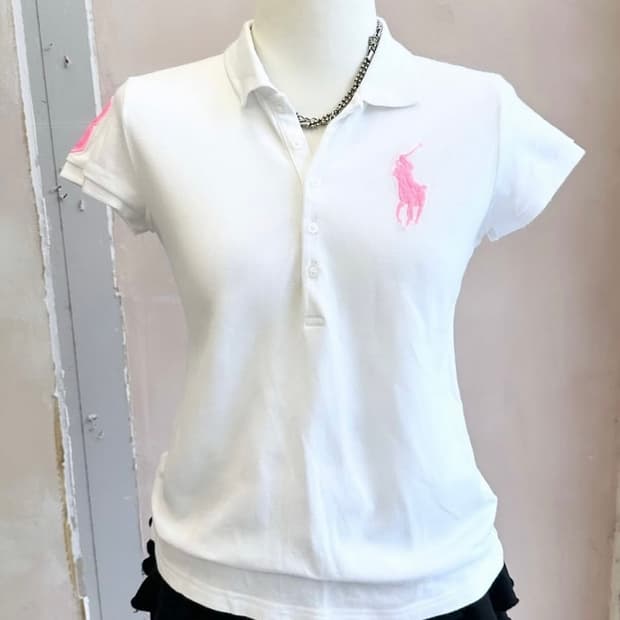 폴로 핑크 카라반팔