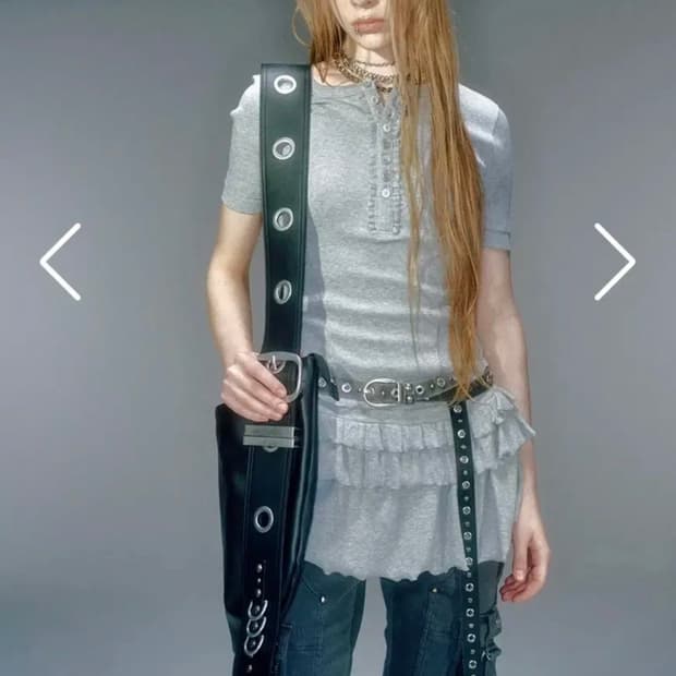 베이컨트 아카이브 레이어드 원피스 그레이