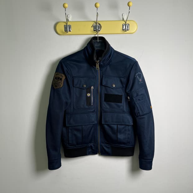 알파인더스트리 네이비 멀티 포켓 라이딩 바이커 자켓 M