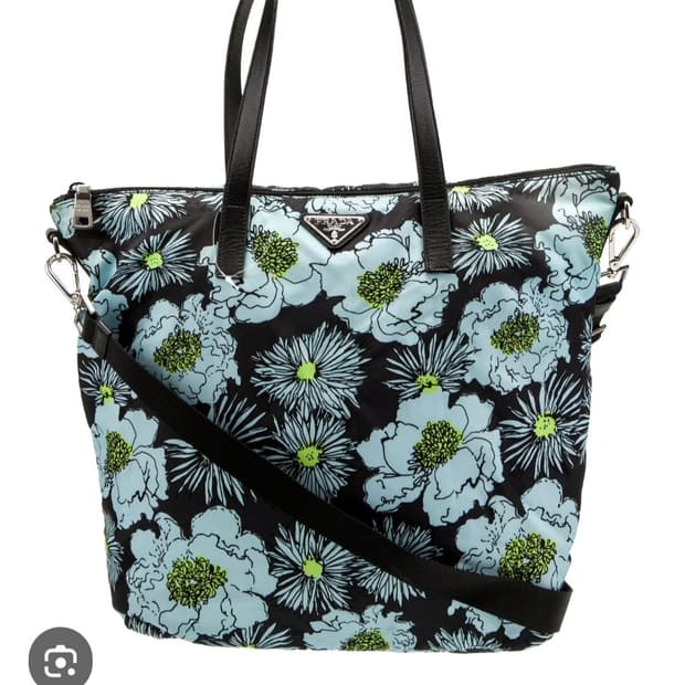 프라다 플로랄 토트나일론 2웨이백