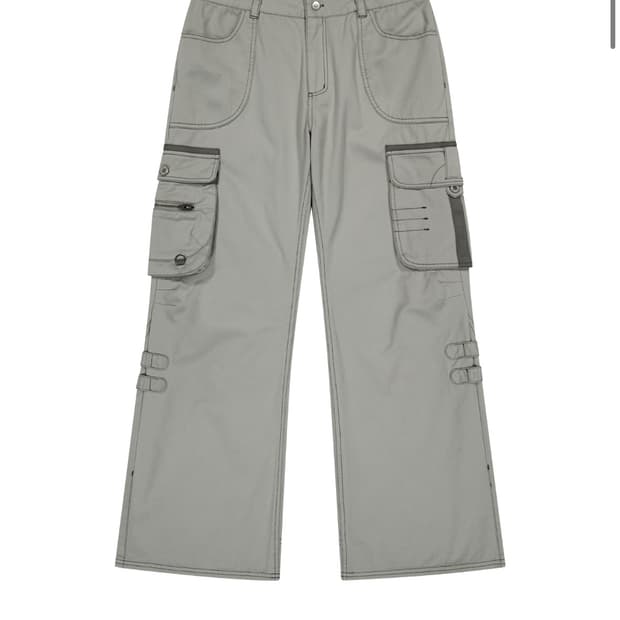 코이세이오 빅 포켓 카고팬츠 라이트 그레이