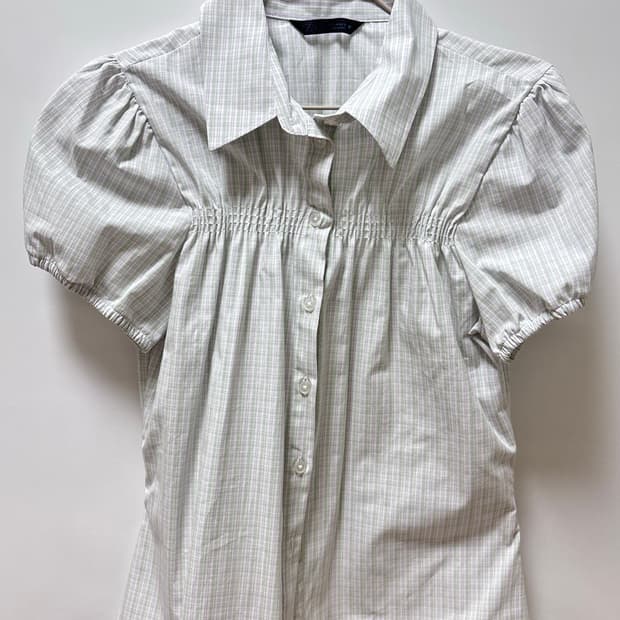 Zara mint purple check shirts