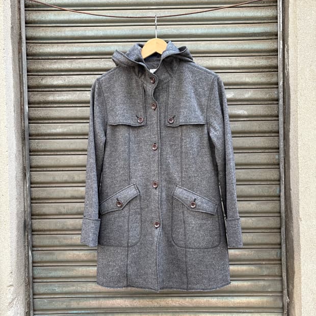 Jantzen 축융울 후드 재킷 얇은 재킷