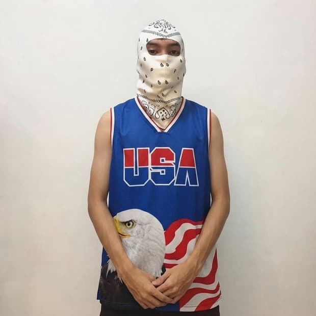 빈티지 미국 USA 로고 농구 져지 민소매티셔츠
